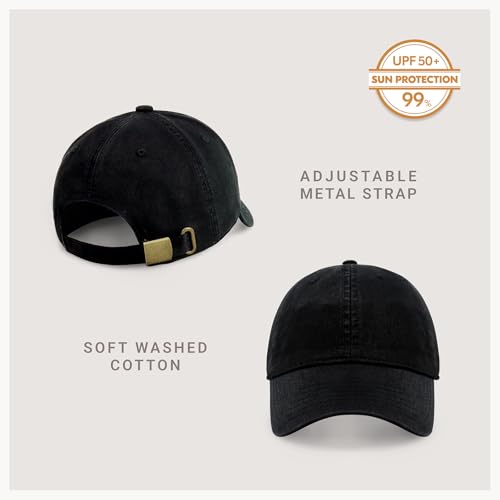 CHOK.LIDS Everyday Premium Cotton Dad Hat Adjustable Baseball Cap Unisex - color: Black