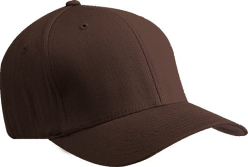 Flexfit/Yupoong Men's Cotton Twill Fitted Cap - color: Brown, size: Small-Medium