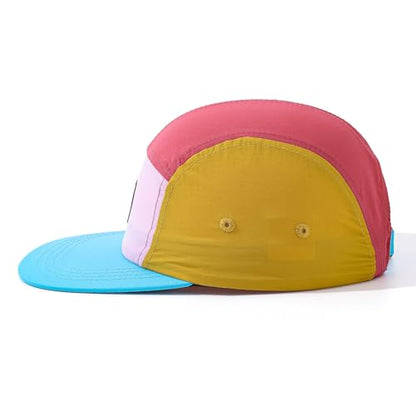 Quick Dry 5 Panel Baseball Cap Casual Trucker Hats Lightweight Golf Sports Cap Urban Street Hiphop Caps Sun Hat - color: Mg-pym2568-pink