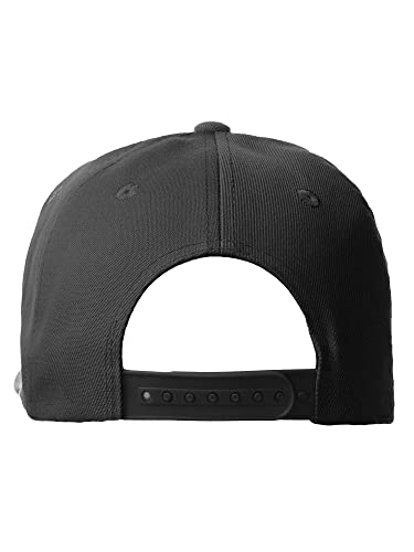 Daxton Classic Snapback 3D Alphabet A to Z Numbers Embroidered Initials Letters Flat Bill Cap - color: Black, style: Letter-s