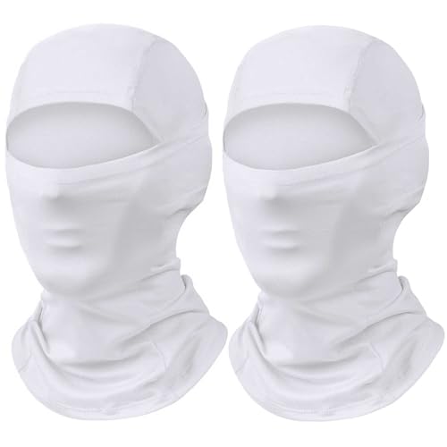Ski Mask Balaclava Motorcycle Summer Face Mask Shiesty Mask for Men Women - color: A White + White