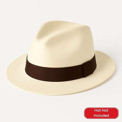 Gamboa Hatbands for Panama Hat Ribbon Hatband Cowboy Hats - color: Dark Brown, size: Small