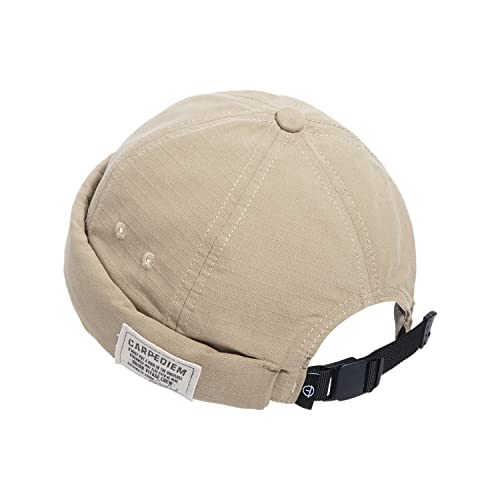 Croogo Hats for Men - Brimless Cap, Retro Strapback, Adjustable Landlord Skullcap - color: Gd43-beige