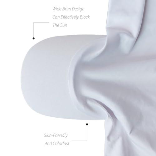Headscarf Baseball Cap for Men Women, Summer Sun Visor Hat - color: White