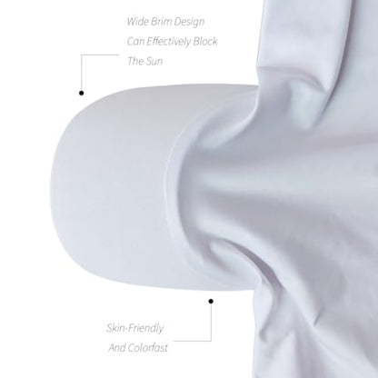 Headscarf Baseball Cap for Men Women, Summer Sun Visor Hat - color: White