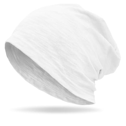 vidsel 100% Cotton Slouchy Beanie, Lightweight Summer Hats for Women Men - color: 1pc White, size: Medium
