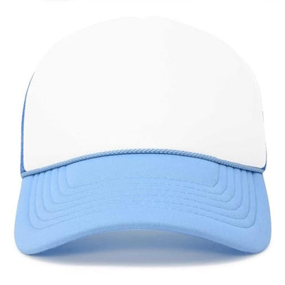 DALIX Two Tone Trucker Hat Summer Mesh Cap with Adjustable Snapback Strap - color: Light Blue, size: One Size