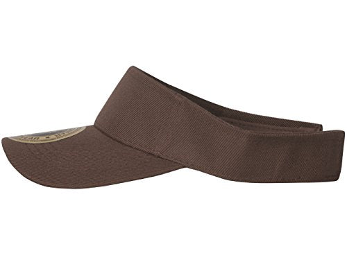 TOP HEADWEAR Solid Adjustable Blank Visor - color: Brown