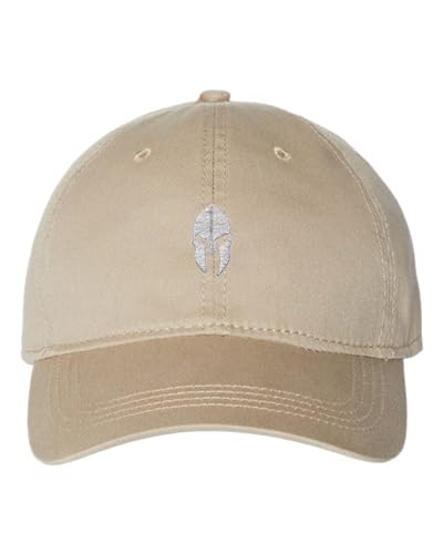 Go All Out Adult Spartan Warrior Helmet Embroidered Hat - color: Khaki