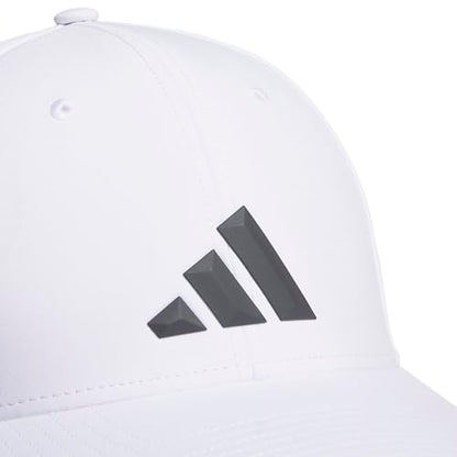 adidas Men's Gameday Stretch Fit Hat - color: White/Grey Six/5, size: Small-Medium