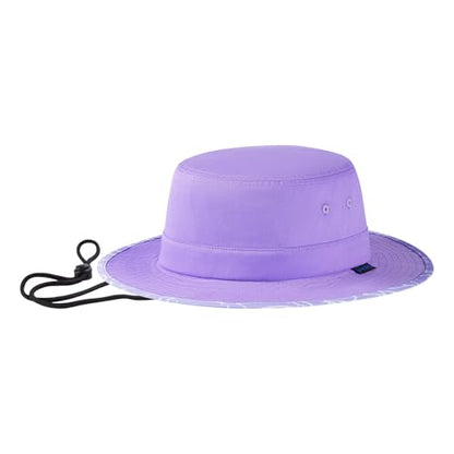 UPF 50+ Foldable Sun Hat Patterned Under Brim Bucket Hats for Summer Hiking Fishing Beach Safari Men Women - color: Lavender, size: Medium