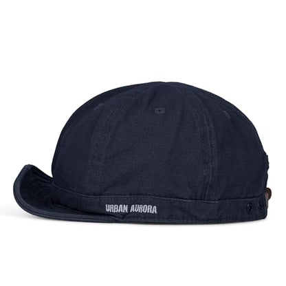 CLAPE Short Brim Hats for Men, Low Profile Soft Cotton Unstructured Dad Hat - color: Dy06-navy