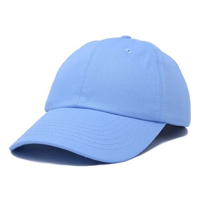 DALIX Baseball Cap Dad Hat Plain Men Women Cotton Adjustable Blank Unstructured Soft - color: Light Blue