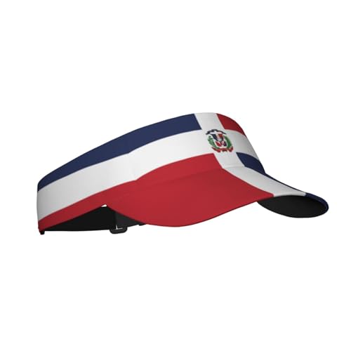 Cute Flag Visors Sun Protection Hats for Men Women Fashion Outdoor Sun Visor Hats Adjustable Summer Hat - color: Dominican Flag