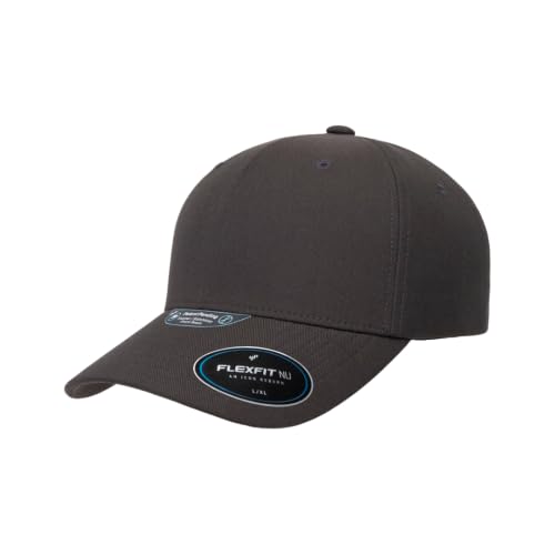 Flexfit NU Tri-Layer Athletic Fitted Baseball Cap with Seam-Sealed Taping - color: Dark Grey, size: Large-X-Large