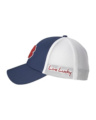 Black Clover Premium Flex Cap - color: 70 - Navy Hat/3d Red Clover/White Trim, size: Small-Medium