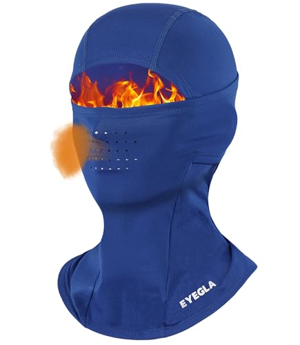 Winter Balaclava Ski Mask for Men Women Thermal Face Mask Breathable Face Cover for Cold Weather Motorcycle Snowboard - color: Blue(with Breath Hole)
