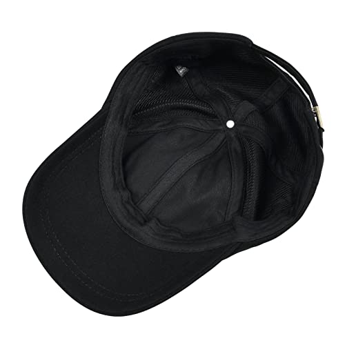 BOTVELA Men Wool Adjustable Tweed Baseball Cap - color: Black