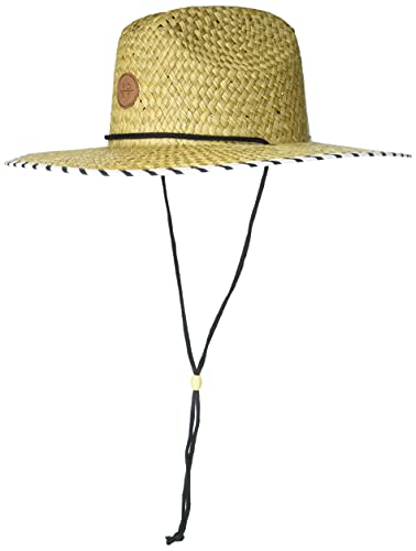 Roxy Womens Pina to My Colada Straw Hat - color: Anthracite Basic Bico Stripes Ex, size: Small-Medium