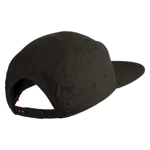 5 Panel Superior Cotton Twill Flat Bill Camper Cap - color: Dark Olive