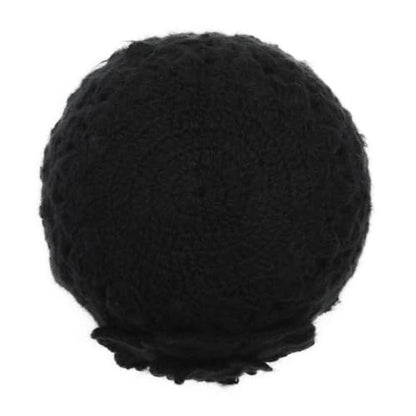 ZLYC Women Winter Crochet Knit Floral Beanie Hat - color: Camellia White, size: One Size