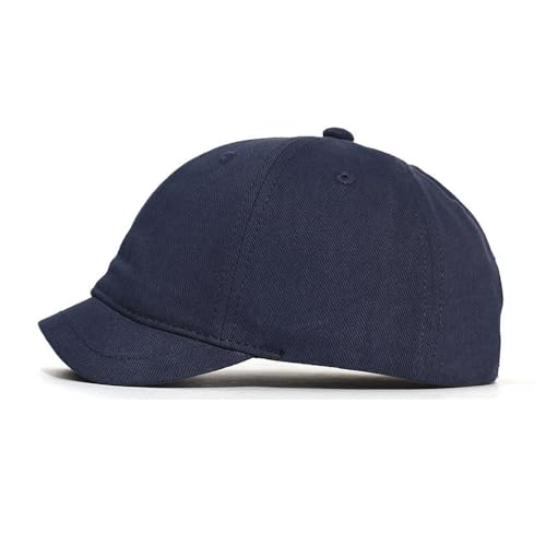 Men's Short Brim Baseball Cap Quick Dry Lightweight Breathable Adjustable Unstructured Dad Hat - color: Navy