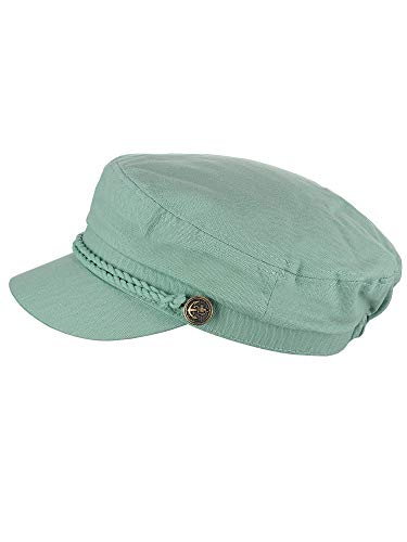 NYFASHION101 Unisex 100% Cotton Greek Fisherman Sailor Fiddler Driver Cap Hat - color: Mint