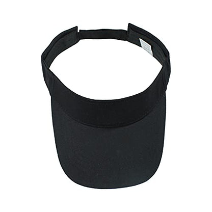 HH HOFNEN Sports Sun Visor Hats Cotton Adjustable Golf Caps for Men Women - color: #1b Dark Black