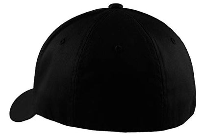 The Blackout American Flag 6277 Flex Fitted Baseball Cap - Custom Embroidered Black USA Flag Flex-Fitted Baseball hat - color: Black, size: Small-Medium