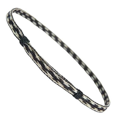 Gamboa Horsehair Hat Band for Cowboy Hats - color: Black and White