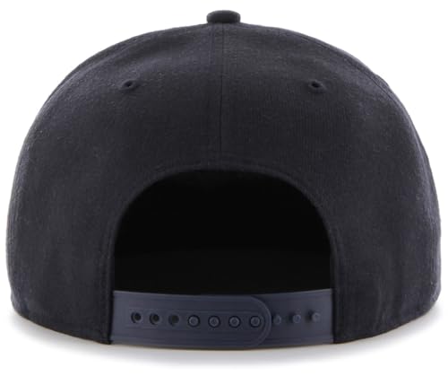 47 MLB Sure Shot Captain Hat Adjustable Structured 6-Panel Snapback Hat Cap, Adult One Size Fits All - color: Detroit Tigers