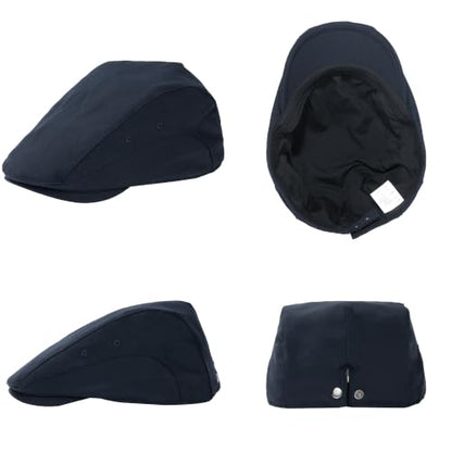 Newsboy Cap for Men Adjustable Flat Ivy Cabbie Gatsby Cap Driving Hunting Hat - color: B-navy, size: Medium