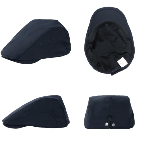 Newsboy Cap for Men Adjustable Flat Ivy Cabbie Gatsby Cap Driving Hunting Hat - color: B-navy, size: Medium
