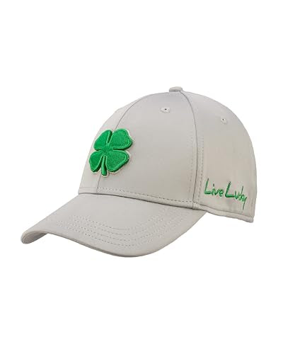 Black Clover Premium Flex Cap - color: 134 - Silver Hat/3d Kelly Green Clover, size: Small-Medium