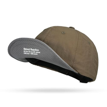 CLAPE Color-Block Short Brim Cap, Quick Dry Lightweight Outdoor Hat - color: Bs26sb08-brown&gray
