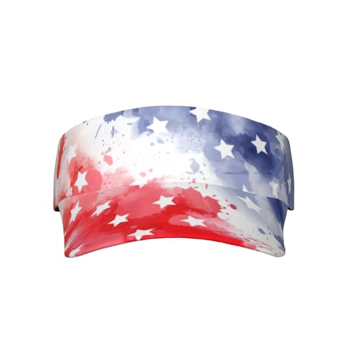 Cute Flag Visors Sun Protection Hats for Men Women Fashion Outdoor Sun Visor Hats Adjustable Summer Hat - color: American Flag 1