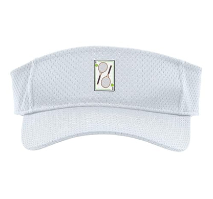 Tennis - I Hold The Aces Funny Tennis Sport Sun Visor - color: White
