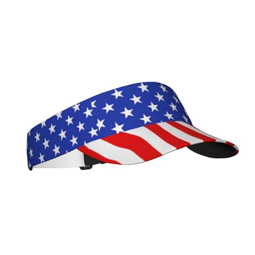 Cute Flag Visors Sun Protection Hats for Men Women Fashion Outdoor Sun Visor Hats Adjustable Summer Hat - color: American Flag 23