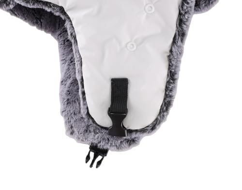 Connectyle Trapper Hat for Men Women Faux Fur Trooper Trapper Winter Hat with Ear Flaps Waterproof Ushanka Hunting Hats - color: White