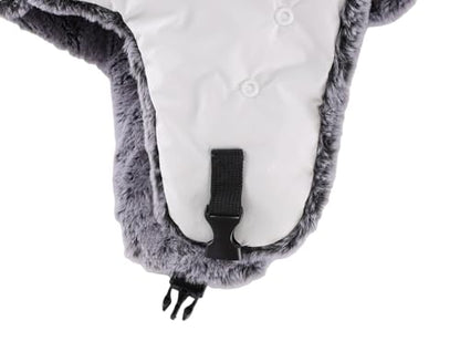Connectyle Trapper Hat for Men Women Faux Fur Trooper Trapper Winter Hat with Ear Flaps Waterproof Ushanka Hunting Hats - color: White