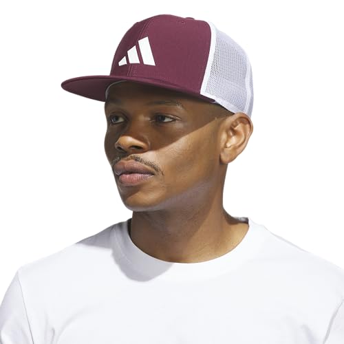 adidas Men's Trucker Hat - color: Maroon/White