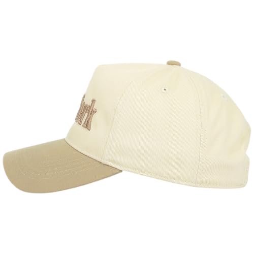 E BY ELIDAN New York Trucker Snapback Hat 3D Embroidered Baseball Cap - color: Cream Khaki
