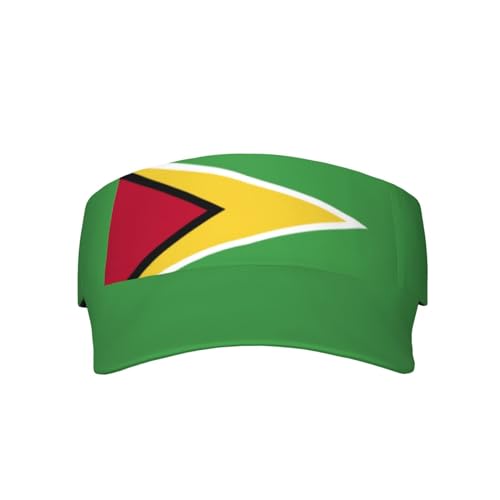 Cute Flag Visors Sun Protection Hats for Men Women Fashion Outdoor Sun Visor Hats Adjustable Summer Hat - color: Guyana Flag