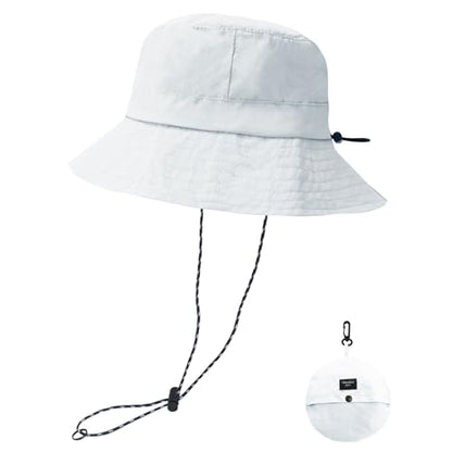 NPQQUAN Sun Bucket Hats for Woman Men Lightweight Sun Hat Packable Foldable - color: (Pure White)