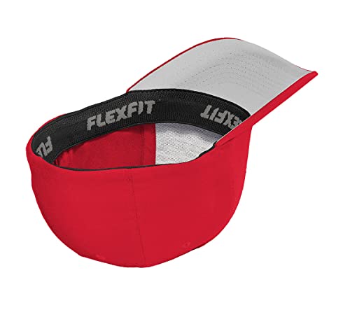 Spartan Skull Warrior Helmet Molon Labe/ΜΟΛΩΝ ΛΑΒΕ - Come and Take Embroidered Flex Fitted Baseball Hat - color: Red, size: Large-X-Large