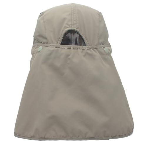 Hat with Neck Protection Detachable Multi-Purpose Summer Sun Hat Sun Protection Breathable Quick Dry UV Protection - color: Light Gray, size: Large
