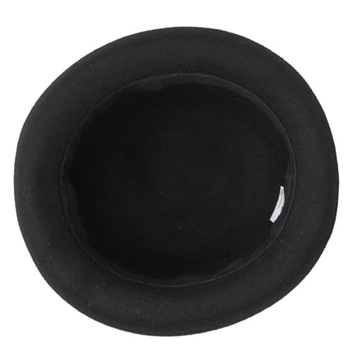 Bowler Fedora Hat with Rolled Brim - 1920s Classic Wool Derby Hats for Man Woman