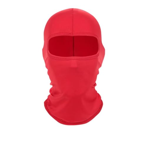 Balaclava Ski Mask, Windproof Sun Protection Full Face Cover for Men Women - color: Red