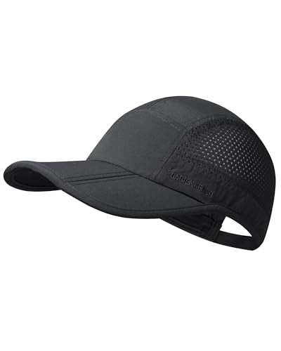 GADIEMKENSD Mens Folding Outdoor Hat Long Brim UPF 50+ Sun Protection - color: Folding Black