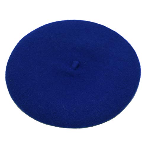 Wheebo Wool Beret Hat,Solid Color French Style Winter Warm Cap for Women Girls Lady - color: Untramarine